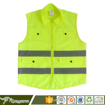 High Visibility Fluorescent Yellow Polyester Tank Top